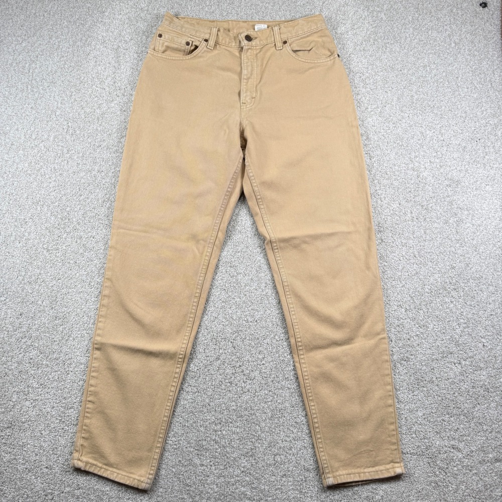 Levi's 550 Jeans Women 11 Med Tan Relaxed Fit Tapered Leg Made in USA Khaki